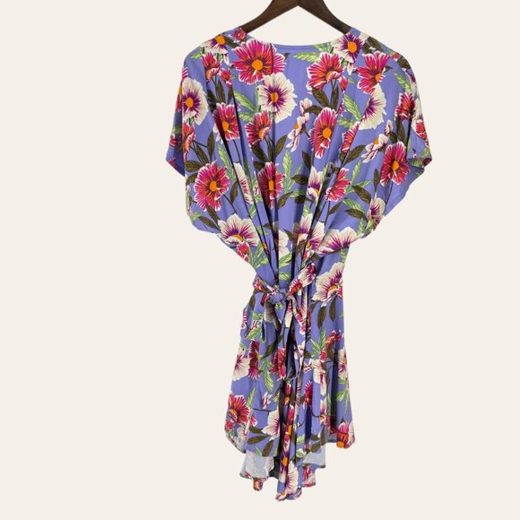 L Space‎ Sunshine Feels Lost In Ibiza Tropical Floral Wrap Dress - Picture 2 of 4